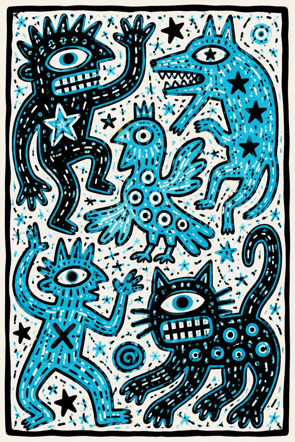 Blue Folk Creatures