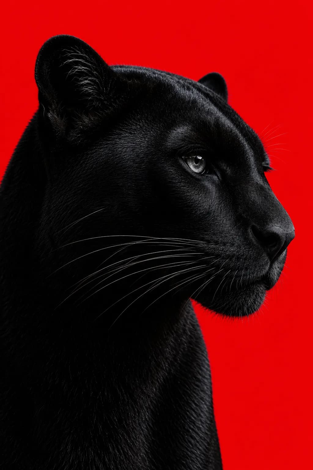 Panther On Red