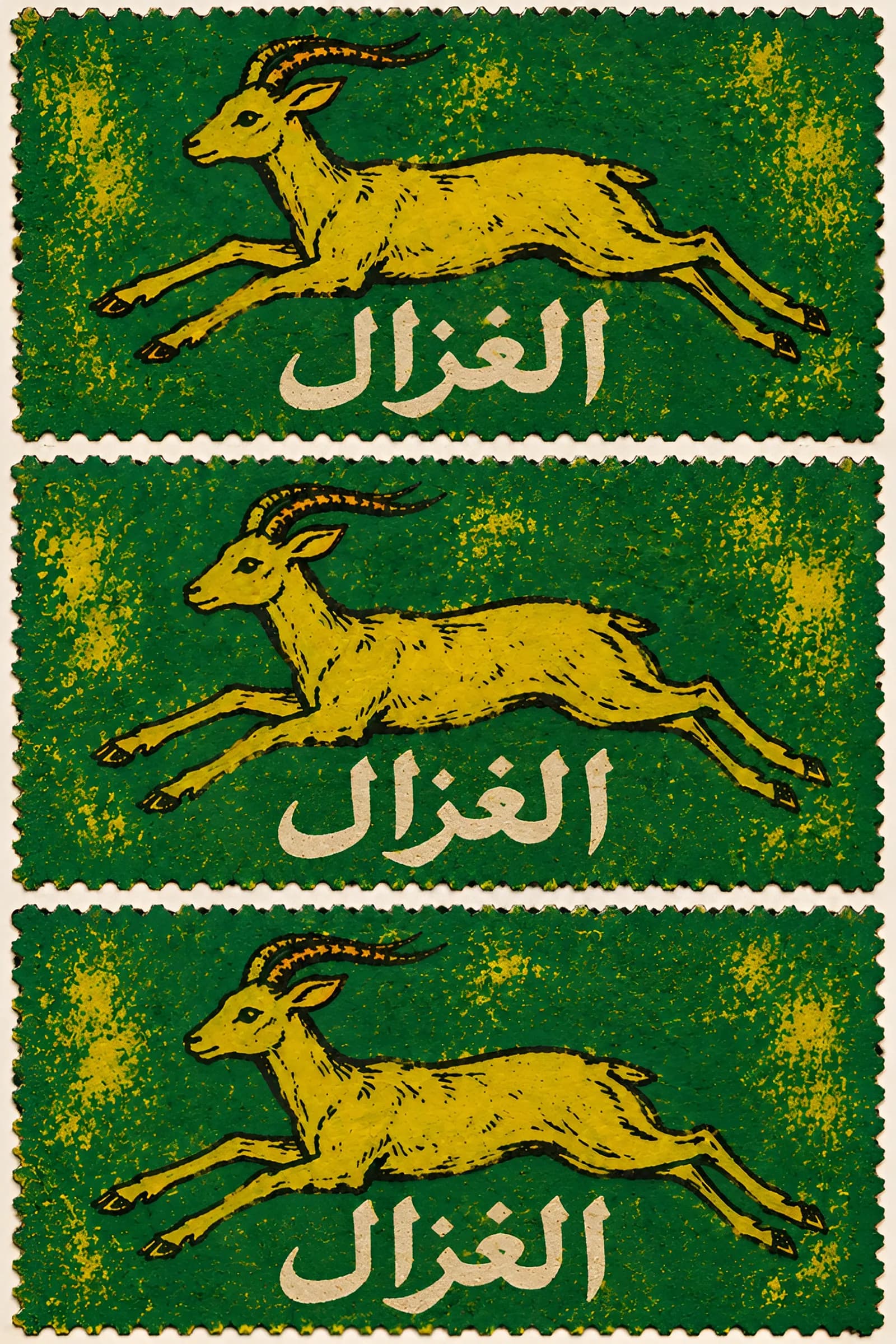 Gazelle Stamps art print