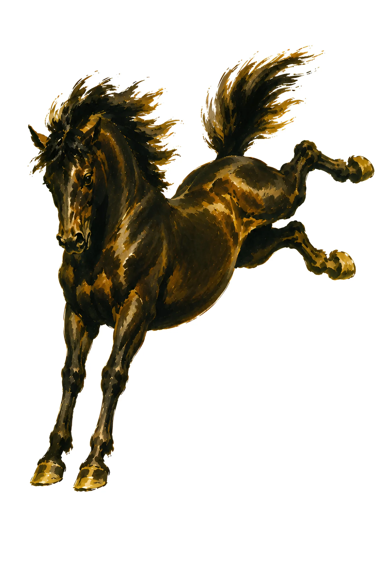 Gold Horse art print