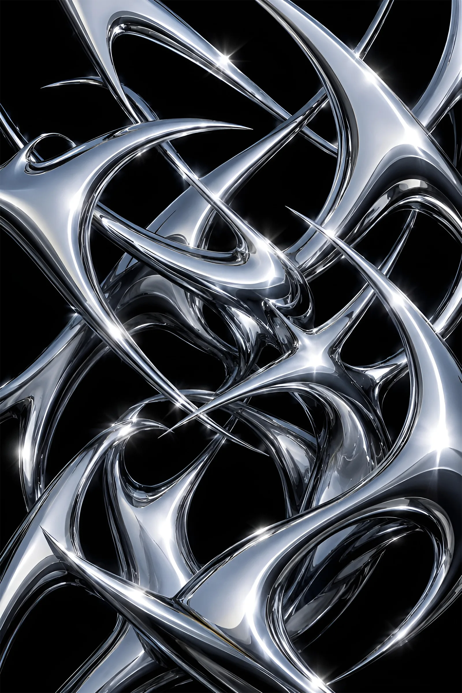 Chrome Knot art print