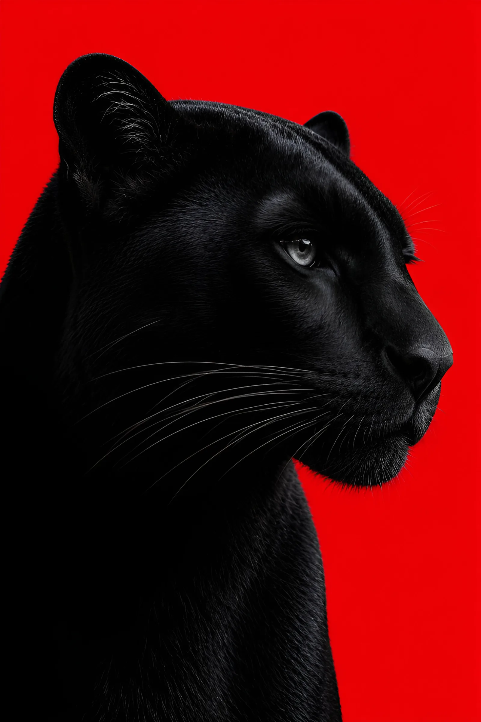 Panther On Red art print