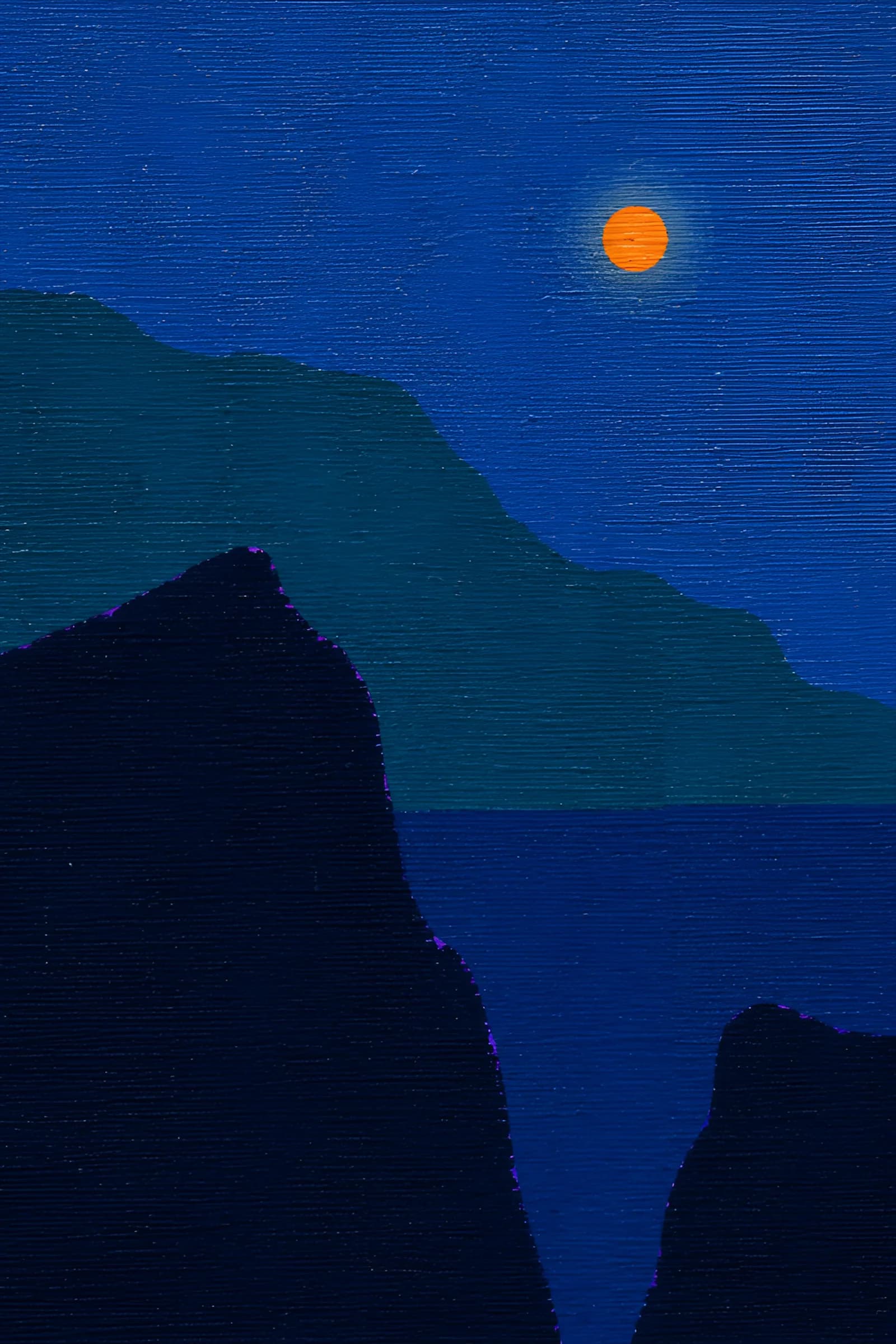 Blue Moonrise art print